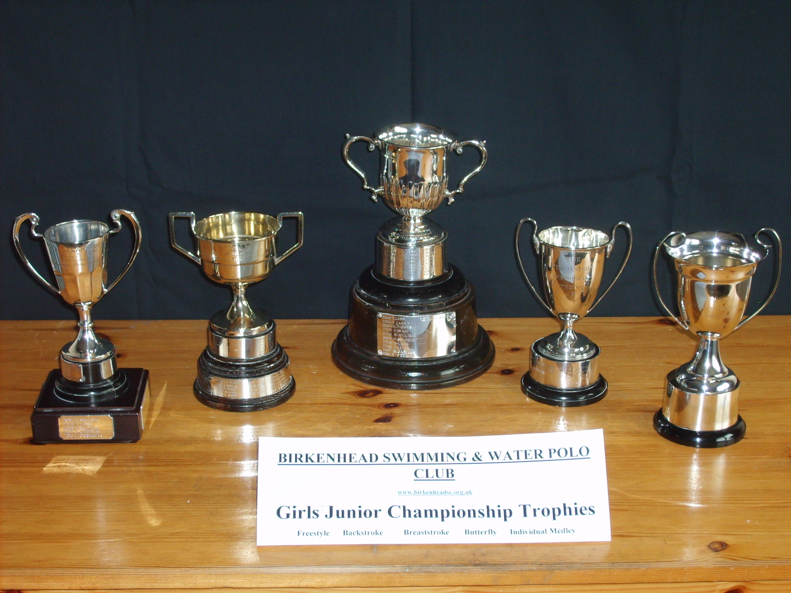 Girls Junior Championship Trophies